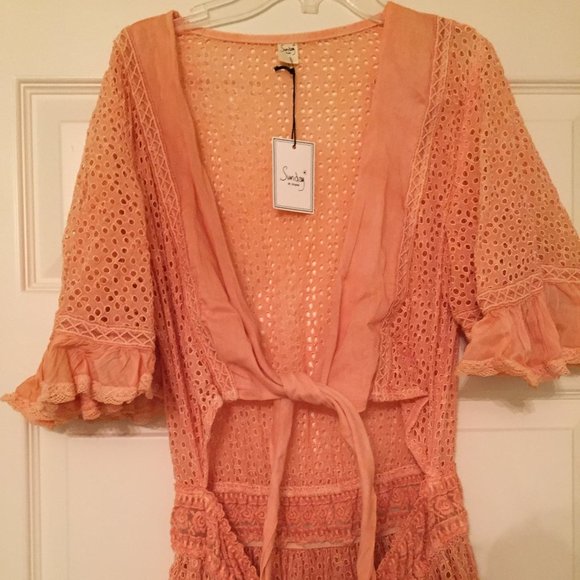 Sunday St.Tropez NWT peach beach dress - Picture 2 of 4